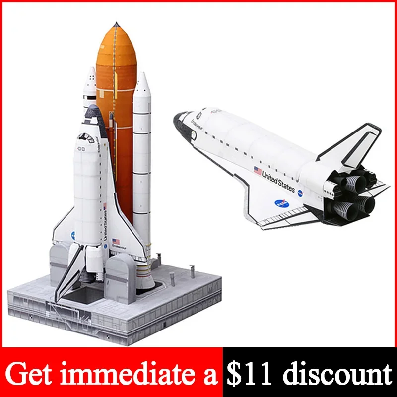 Art Craft Cardboard - Versão realista espaço shuttle tanque de