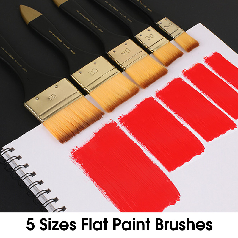 Pincéis de pintura planos de 5 - Gouache Paint Set avaliação e preço